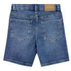 Boys Blue Denim Shorts , 1, hi-res