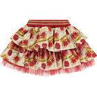 Girls Red & Ivory Crown Skirt Set, 1, hi-res