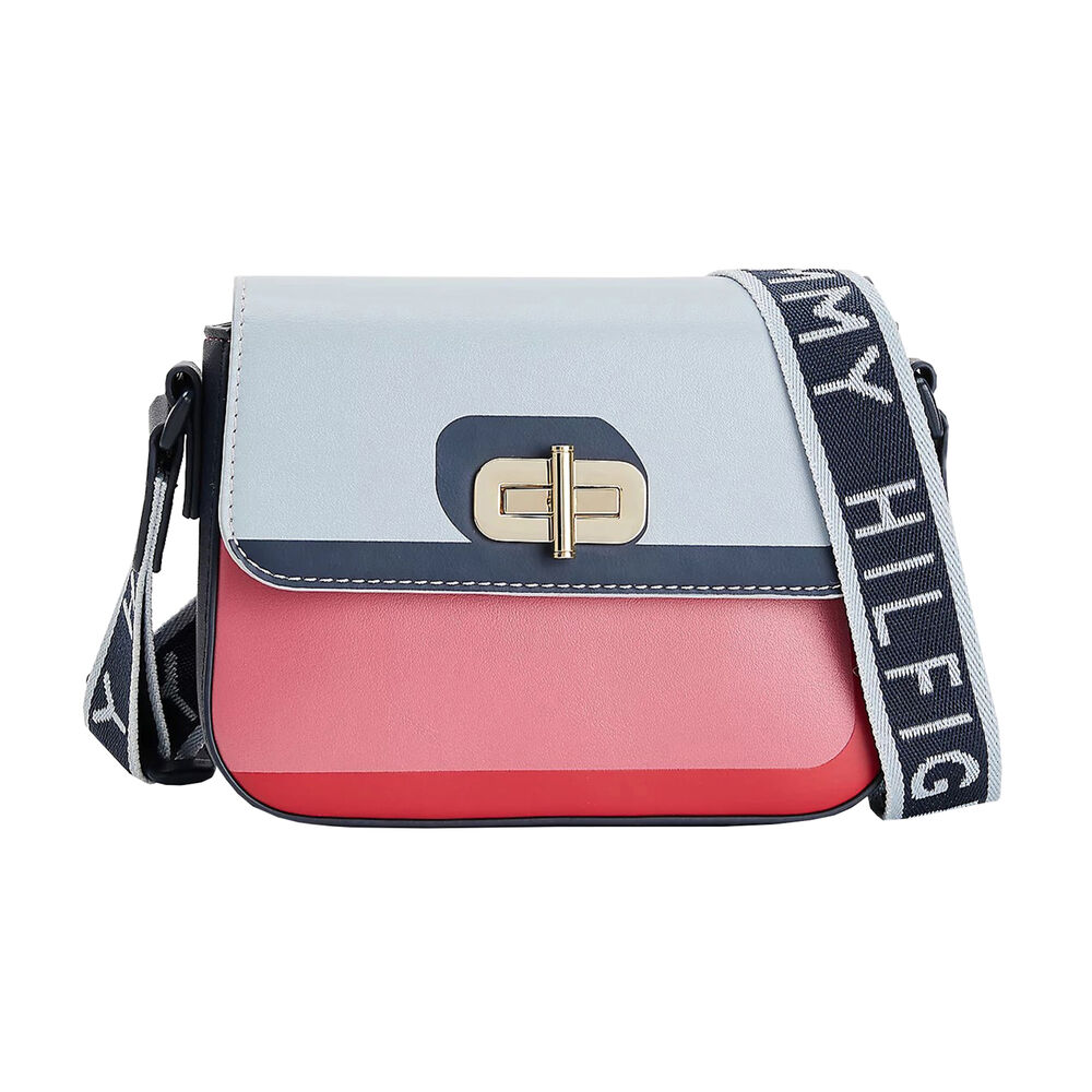 større Merchandiser lager Tommy Hilfiger Girls Blue & Pink Logo Handbag | Junior Couture USA