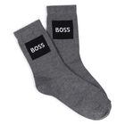 Boys Grey, White & Beige Logo Socks ( 3-Pack ) , 1, hi-res