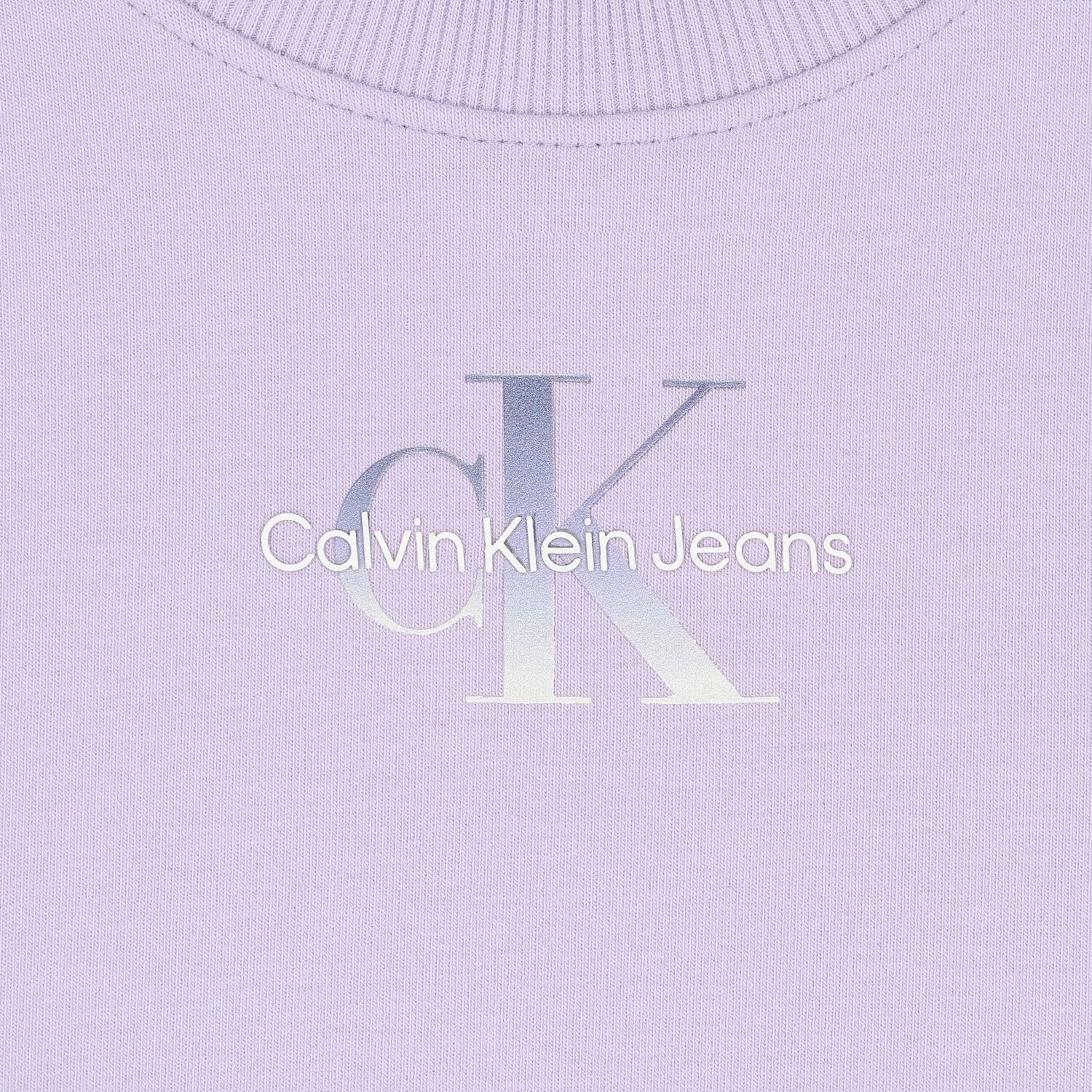 سويت شيرت بنات بالشعار باللون  البنفسجي   , 1, hi-res