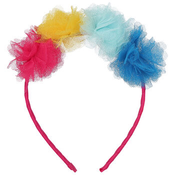 Girls Multi-Colored Tulle Flower Hairband