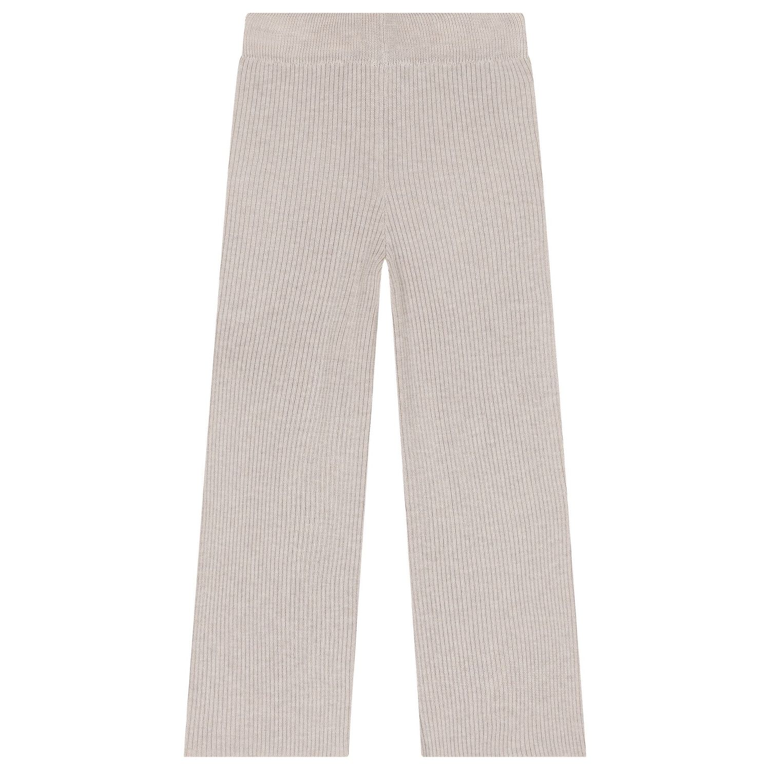 Girls Beige Knitted Trousers Set, 1, hi-res