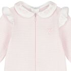Baby Girls Pink Embroidered Babygrow, 1, hi-res