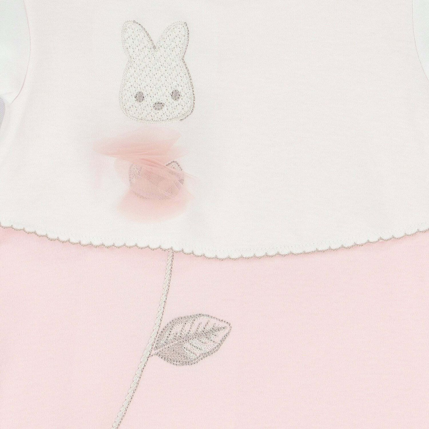 Baby Girls White & Pink Shortie, 1, hi-res