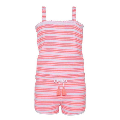 Girls Pink Towelling Playsuit