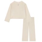 Girls Gold Bow Trouser Set, 1, hi-res