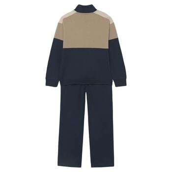 Boys Boys Navy Blue & Beige Tracksuit