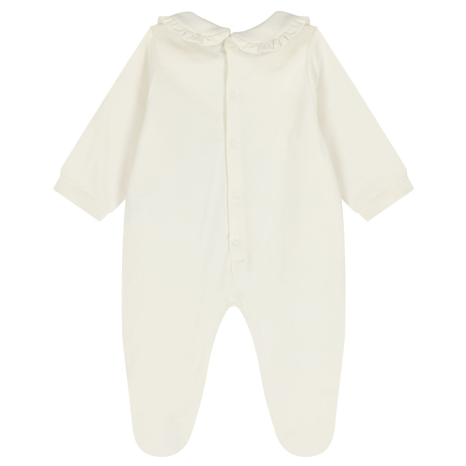 Baby Girls Ivory Logo Babygrow, 1, hi-res