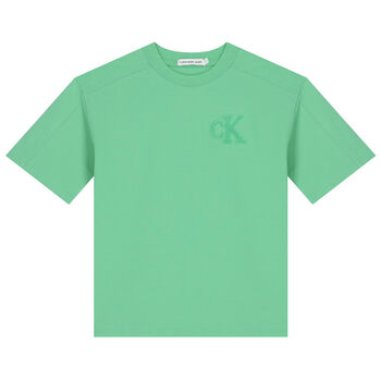 Boys Green Logo T-Shirt