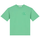 Boys Green Logo T-Shirt, 1, hi-res