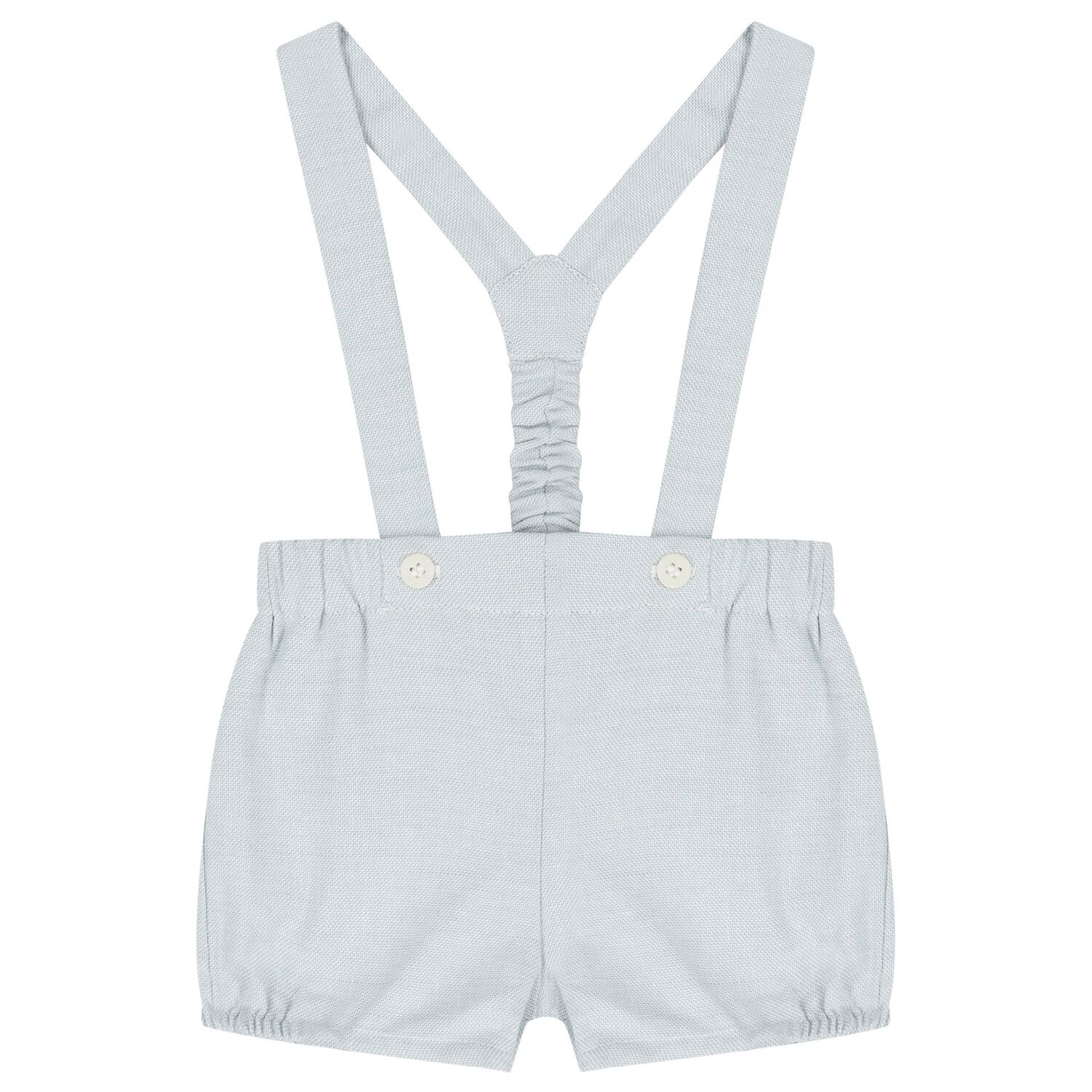 Baby Boys White & Blue Shorts Set , 1, hi-res