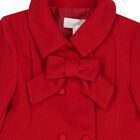 Girls Red Bow Coat , 1, hi-res