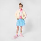 Girls Beige Fleece Zip Up Top, 1, hi-res