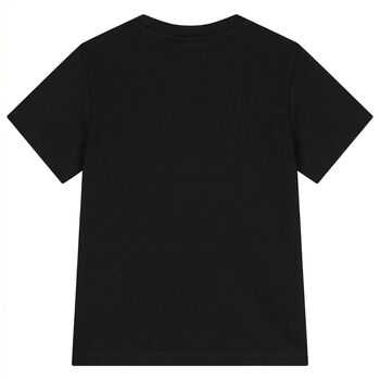 Boys Mini Me Black Logo T-Shirt