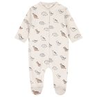 Baby Boys Ivory & Beige Dinosaur Babygrows ( 2-Pack ), 1, hi-res