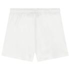 Boys White Logo Shorts, 1, hi-res
