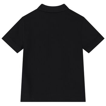 Boys Black Logo Polo Shirt