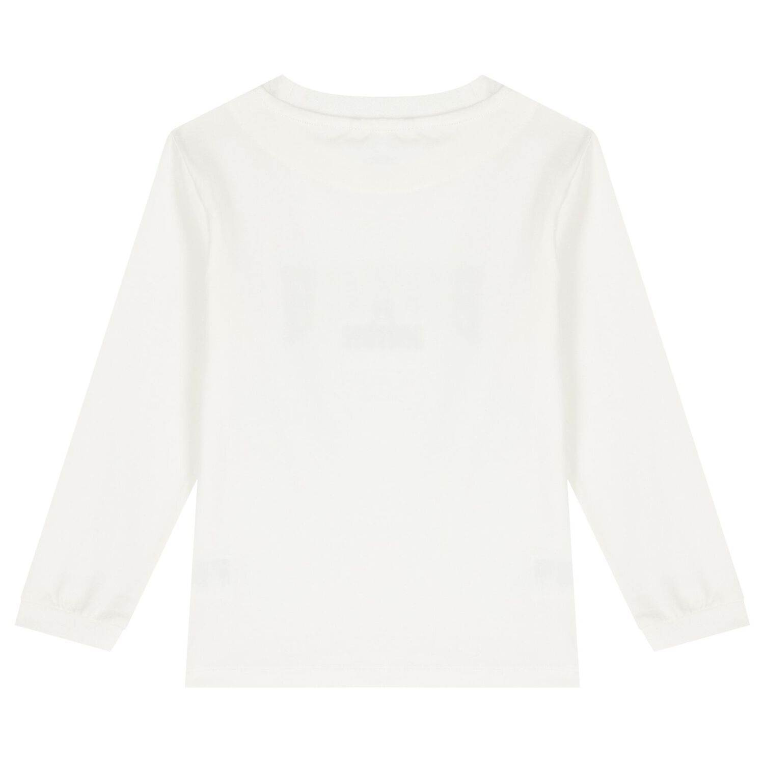 Boys White Logo Long Sleeve Top, 1, hi-res image number null
