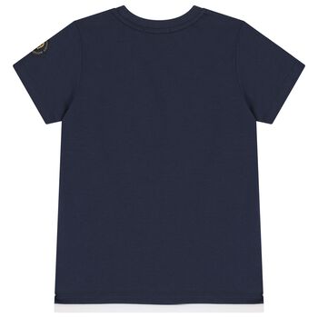 Boys Navy Blue Logo T-Shirt