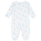 Baby Boys White & Blue Giraffe Babygrow, 1, hi-res