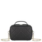 Girls Black Quilted Handbag, 1, hi-res