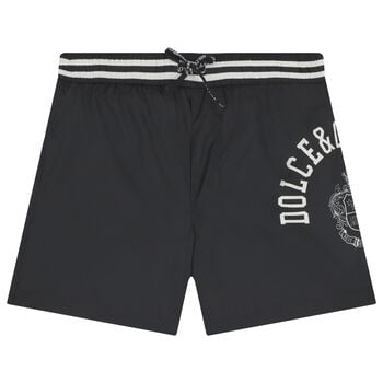 Boys Black Logo Swim Shorts 
