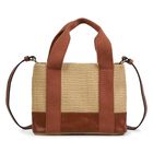 Girls Beige Logo HandBag, 1, hi-res