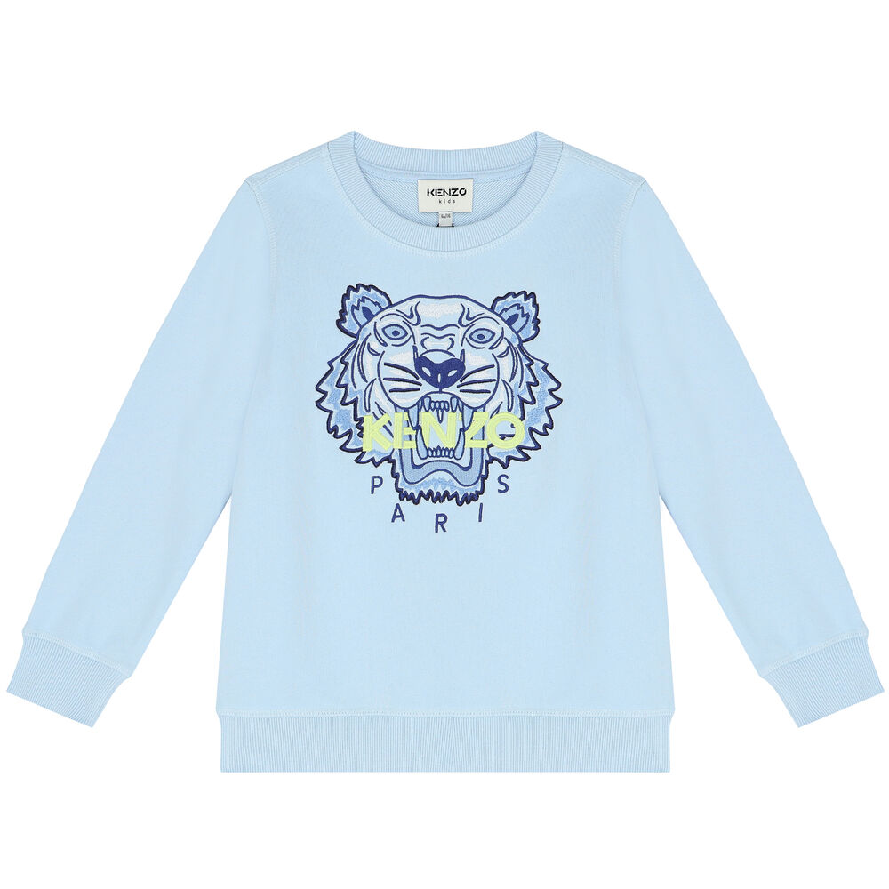 Søjle På kanten slave KENZO KIDS Boys Blue Tiger Sweatshirt | Junior Couture USA