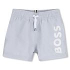 Younger Boys Blue Logo Swim Shorts, 2, hi-res