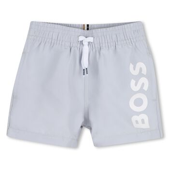 Younger Boys Blue Logo Swim Shorts