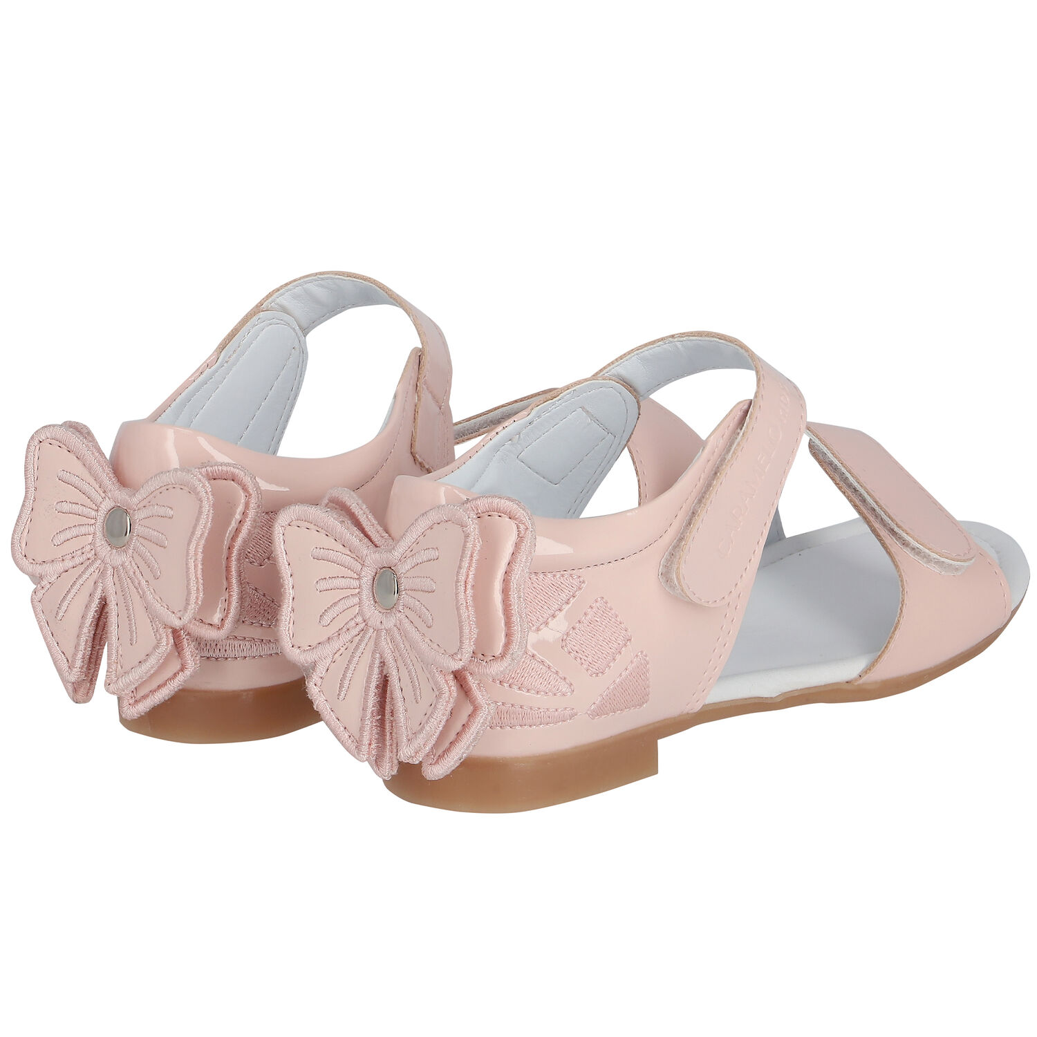 Girls Pink Bow Sandals, 2, hi-res image number null