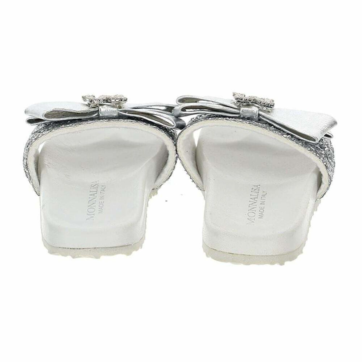 صندل باللون الفضي اللامع للبنات, 1, hi-res