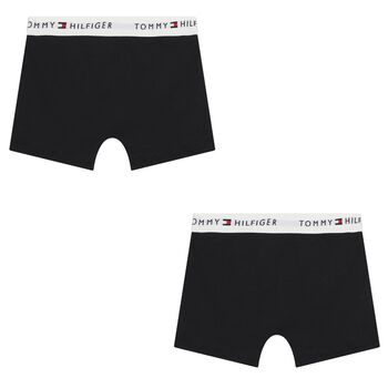 Boys Black Boxer Shorts (2-Pack) 