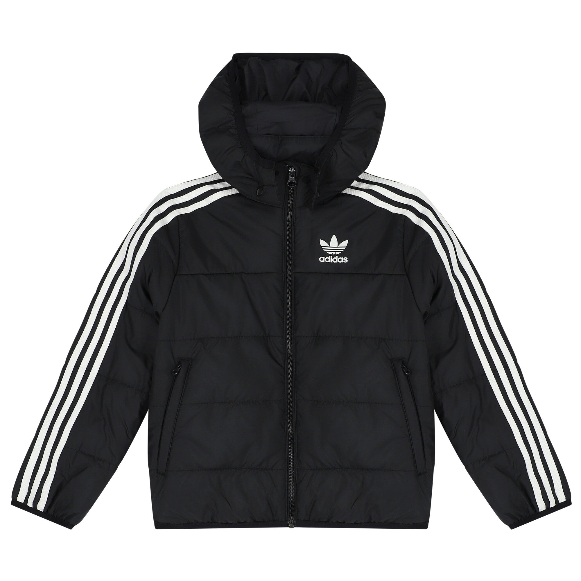 adidas Originals Black Logo Puffer Jacket Junior Couture