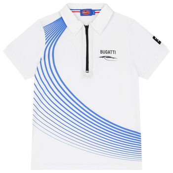 Boys White Logo Polo Shirt