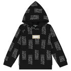 Black Logo Hooded Top, 1, hi-res