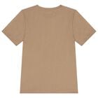 تيشيرت اولاد بالشعار باللون البيج , 3, hi-res