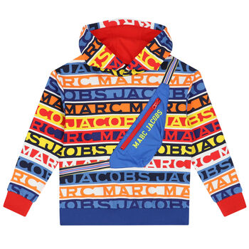 Boys Multi-Colored Logo Hooded Top