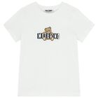 White Teddy Bear Logo T-Shirt, 1, hi-res