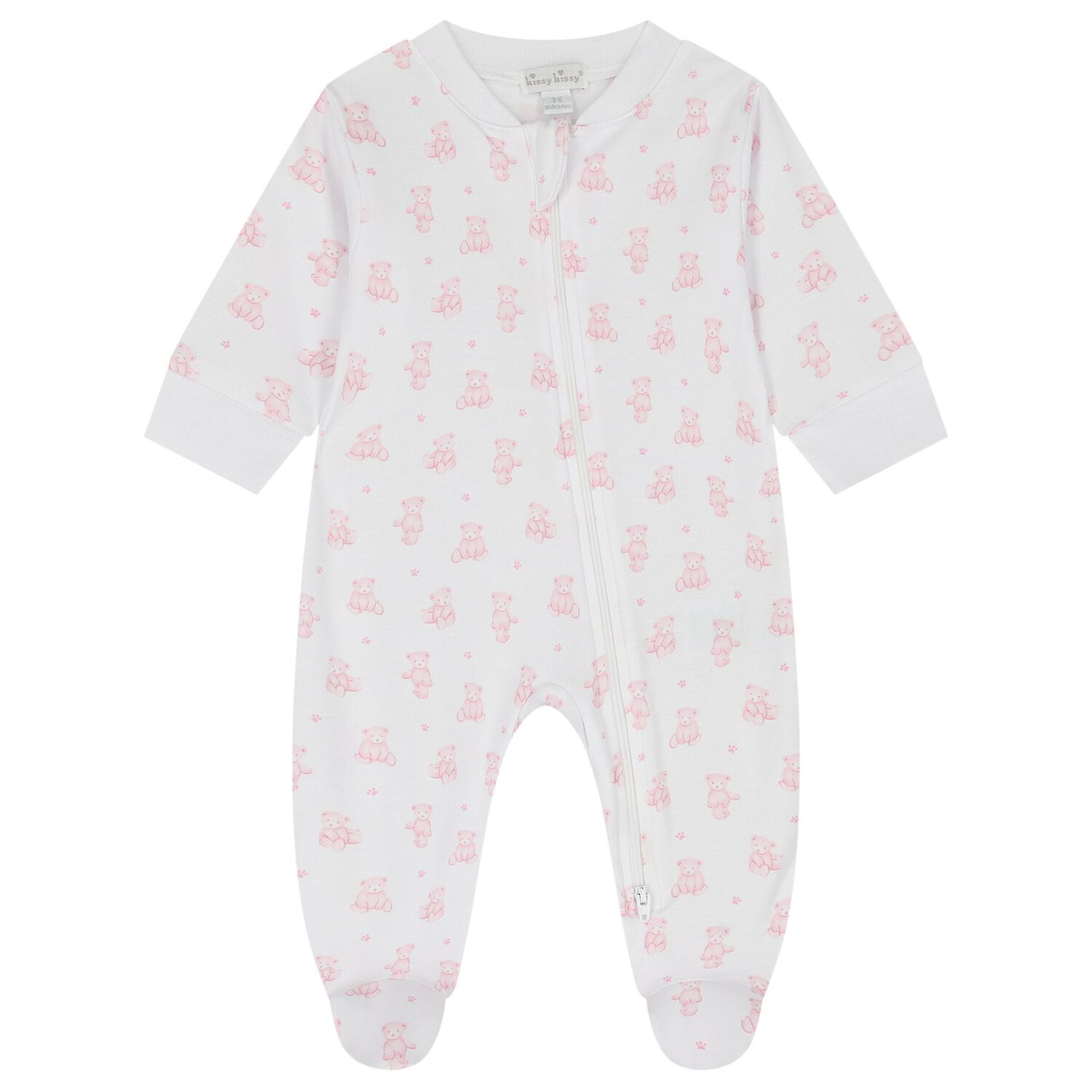 Baby Girls White & Pink Teddy Bear Babygrow Gift Set , 1, hi-res