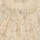 Baby Girls Beige 3D Chain Tulle Hazel Dress, 1, hi-res