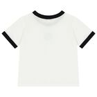 Girls White & Black Logo T-Shirt, 1, hi-res
