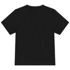 Younger Boys Black Logo T-Shirt, 4, hi-res