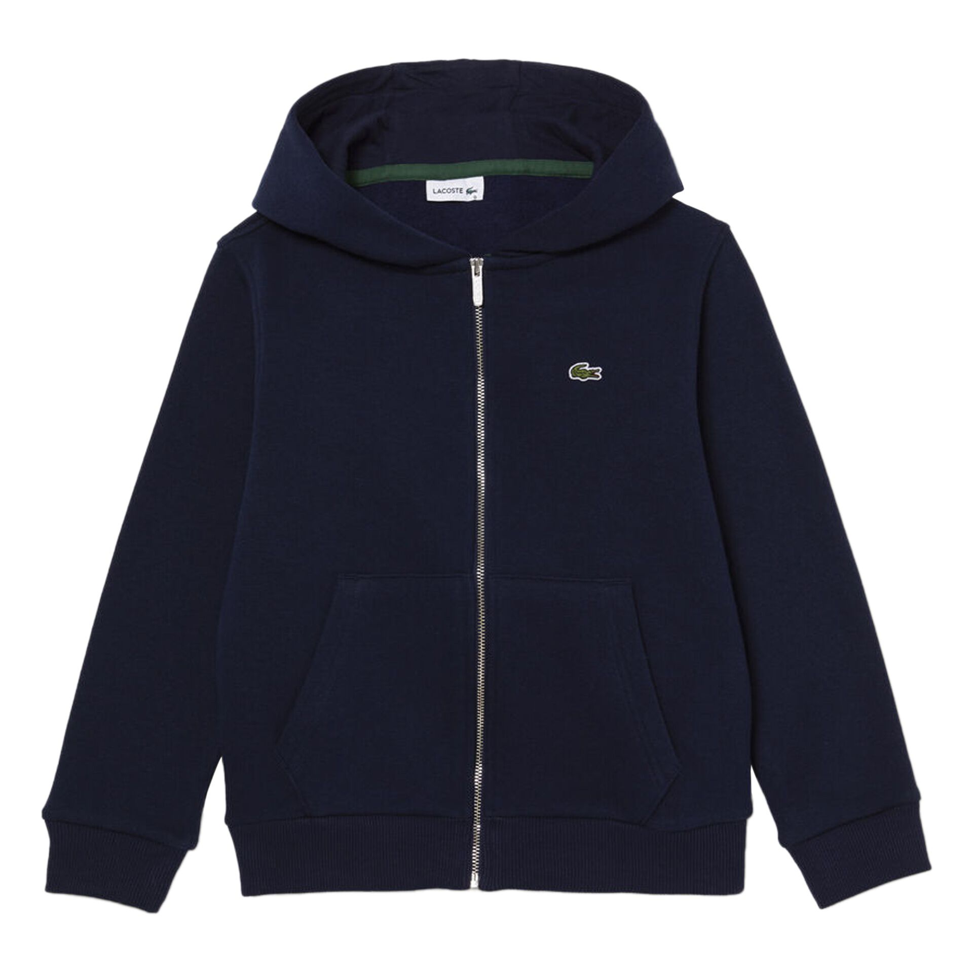 Lacoste Boys Navy Blue Logo Hooded Zip Up Top Junior Couture Bahrain