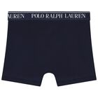 Boys Green & Navy Blue Logo Boxer Shorts ( 3-Pack ), 3, hi-res