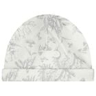 Ivory & Grey Toile De Jouy Baby Hat, 2, hi-res