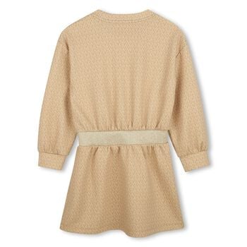 Girls Beige Logo Dress