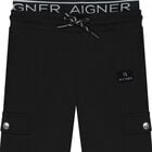 Boys Black Logo Joggers, 1, hi-res
