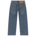 Boys Blue Logo Denim Jeans, 1, hi-res